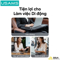 Pin Dự Phòng USAMS CD243 20000mAh 65W (Digital Display, 3-Port, With Built-in Type-C Cable, 3C Certification)