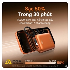 Pin Dự Phòng USAMS CD258 10000mAh 20W (With Built-in Type-C + Lighting cable, Digital Display, 3C Certification)