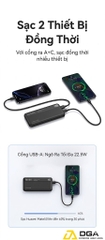 Pin Dự Phòng USAMS CD263 10000mAh 22.5W (1*Type-C + 1*USB-A port, Digital Display)