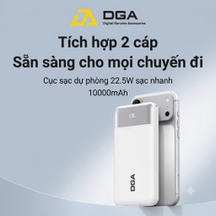 Pin Dự Phòng USAMS CD281 10000mAh 22.5W Tích Hợp Cáp Sạc , Mang Lên Được Máy Bay Chuẩn CCC-FCC-CE
