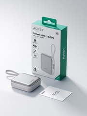 Pin Dự Phòng AUKEY PB-Y92L 20000mAh 35W (CCC / 3C Certification, 1*Type-C + 1*USB-A + 1*Type-C + Lightning Built-in Cable, Digital Display)
