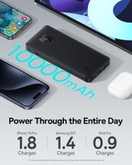 Pin Sạc Dự Phòng Baseus Airpow Lite Power Bank 10000mAh 15W (With Simple Series Data Cable USB to Type-C 30cm)