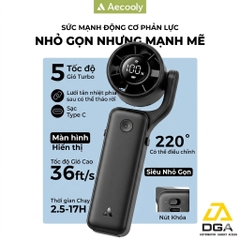 Quạt Cầm Tay AECOOLY AirGimbal PF04 (3500mAh, 17H, Display Screen, 11m/s, 15000RPM, 220° Adjustable, 5-Speed Turbo Wind)