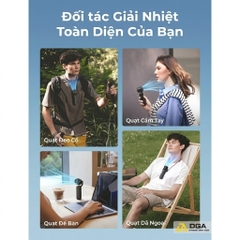 Quạt Cầm Tay AECOOLY AirGimbal PF04 (3500mAh, 17H, Display Screen, 11m/s, 15000RPM, 220° Adjustable, 5-Speed Turbo Wind)