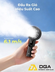 Quạt Cầm Tay AECOOLY Halo 03 5W (2000mAh, 10.5H, 6000RPM, 5 Adjustable Speeds, 6m/s, Digital Display)