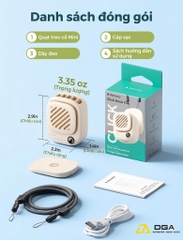 Quạt Đeo Cổ Cầm Tay Mini AECOOLY Click 01 (7000RPM, 3-Speed Level Adjustment, Up to 9H, 2000mAh, 7m/s, Digital Display, ≤30db)