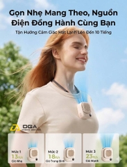 Quạt Đeo Cổ Cầm Tay Mini AECOOLY Click 01 (7000RPM, 3-Speed Level Adjustment, Up to 9H, 2000mAh, 7m/s, Digital Display, ≤30db)