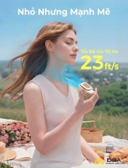 Quạt Đeo Cổ Cầm Tay Mini AECOOLY Click 01 (7000RPM, 3-Speed Level Adjustment, Up to 9H, 2000mAh, 7m/s, Digital Display, ≤30db)
