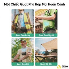 Quạt Đeo Thắt Lưng / Để Bàn AECOOLY High Velocity UH01 (6000mAh, 14.5H, 5 Wind Speeds)
