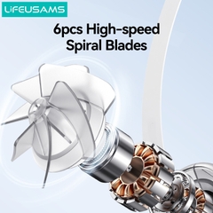 Quạt Cầm Tay Mini Tích Điện USAMS LU01 5 chế độ quạt High-speed Spiral Blades, 2000mAh