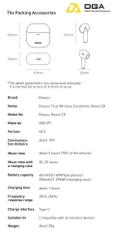 Tai nghe không dây Bluetooth True Wireless Baseus Bowie Series E8 TWS