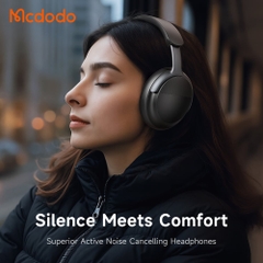 Tai Nghe Chụp Tai Không Dây MCDODO T02 series HP-142 (Bluetooth v5.4, 56H, ANC, 40mm super-magnetic diaphragm, with USB-C Audio Port, Powerful Bass)