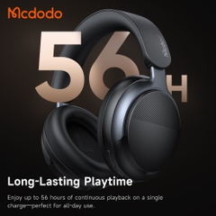 Tai Nghe Chụp Tai Không Dây MCDODO T02 series HP-142 (Bluetooth v5.4, 56H, ANC, 40mm super-magnetic diaphragm, with USB-C Audio Port, Powerful Bass)