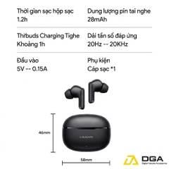 Tai Nghe Bluetooth TWS USAMS Echo E05 (Bluetooth v6.0, 3.5H, 3D Surround Stereo Sound, Low latency)