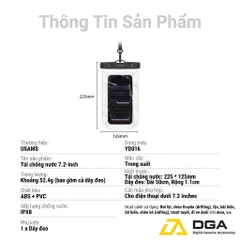 Túi Chống Nước USAMS YD016 7.2 Inch - Chuẩn IPX8, Dây Đeo Tiện Lợi