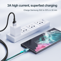 Cáp sạc Joyroom S-UC027A10 Extraordinary Series 3A USB-A to Type-C Fast Charging Data Cable 1.2m-Black