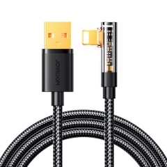 Cáp sạc Joyroom S-UL012A6 2.4A USB-A to Lightning Right Angle Fast Charging Data Cable 1.2m-Black