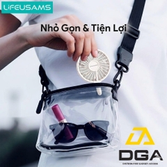 Quạt Cầm Tay USAMS LU02 3.9W (360° Free Rotation, With stand, 7pcs High-speed Spiral Blades, 900mAh, Strong Magnetic Suction, Three Gear Wind)