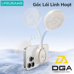 Quạt Cầm Tay USAMS LU02 3.9W (360° Free Rotation, With stand, 7pcs High-speed Spiral Blades, 900mAh, Strong Magnetic Suction, Three Gear Wind)