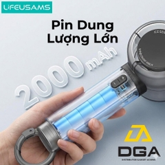 Quạt Cầm Tay Mini Tích Điện USAMS LU01 5 chế độ quạt High-speed Spiral Blades, 2000mAh