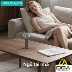 Quạt Cầm Tay Mini Tích Điện USAMS LU01 5 chế độ quạt High-speed Spiral Blades, 2000mAh