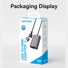 HUB Mở Rộng Đa Năng USB/Type-C to HDMI 1080p VENTION ACY (Dual input, 1080p@60Hz)