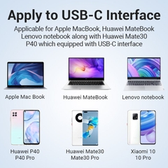 Cáp chuyển Type C sang cổng Mạng RJ45 Vention USB-C to 100M Ethernet Adapter - CFA (100Mbps, Plug & Play)