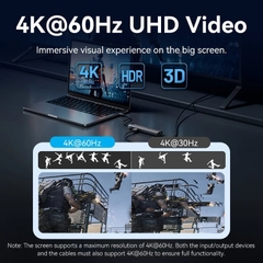 HUB Kết Nối Đa Năng 8-in-1 VENTION TGU (Type-C to HDMI 4K@60Hz, Type-C 3.2 Gen1, USB3.0, USB2.0, RJ45 GbE, SD, TF, PD100W)