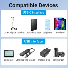 USB OTG USB 3.0 to USB-C VENTION CDPH0 (5Gbps, Male to Female)