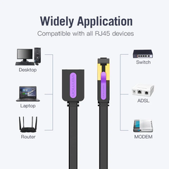 Cáp Mạng Nối Dài Cat7 VENTION ICB (10Gbps/600MHz, Flat Cable)