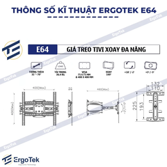 Giá treo tivi Ergotek E64, E66 ( 32