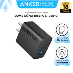 Cóc Sạc Nhanh C+A ANKER A2348 20W (MultiProtect Safety System)