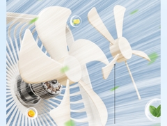 Quạt tích điện mini để bàn RTAKO W30 Ultra-Thin Card Fan (6000mAh, 5-Gear, 48H)