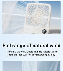 Quạt tích điện mini để bàn RTAKO W30 Ultra-Thin Card Fan (6000mAh, 5-Gear, 48H)