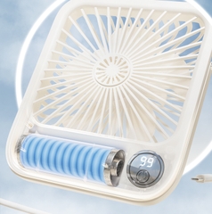 Quạt tích điện mini để bàn RTAKO W30 Ultra-Thin Card Fan (6000mAh, 5-Gear, 48H)