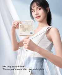 Quạt tích điện mini để bàn RTAKO W30 Ultra-Thin Card Fan (6000mAh, 5-Gear, 48H)