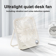 Quạt tích điện mini để bàn RTAKO W30 Ultra-Thin Card Fan (6000mAh, 5-Gear, 48H)