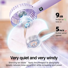 Quạt tích điện Mini cầm tay RTAKO Y20 Cyclone Circulating Fan (Foldable Version) 4800mAh (White)