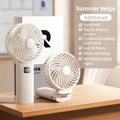 Quạt tích điện Mini cầm tay RTAKO Y20 Cyclone Circulating Fan (Foldable Version) 4800mAh (White)
