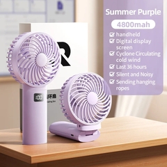 Quạt tích điện Mini cầm tay RTAKO Y20 Cyclone Circulating Fan (Foldable Version) 4800mAh (White)
