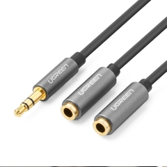 3.5mm Male to 2 Female Audio Cable Aluminum Case