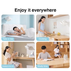 Quạt tuần hoàn tích điện để bàn RTAKO D06 Desktop Dual-Layer Circulating Fan (4000mAh, Xoay 360°, 5-Gear, 9H)