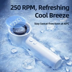 Quạt tích điện mini cầm tay RTAKO X5 High-Speed Cooling Fan (5000mAh, 15000RPM, sạc nhanh 20W, 3 Tốc Độ Quạt)