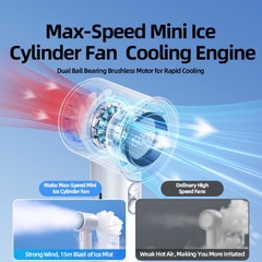 Quạt tích điện mini cầm tay RTAKO X5 High-Speed Cooling Fan (5000mAh, 15000RPM, sạc nhanh 20W, 3 Tốc Độ Quạt)