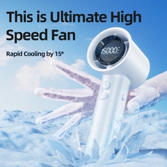 Quạt tích điện mini cầm tay RTAKO X5 High-Speed Cooling Fan (5000mAh, 15000RPM, sạc nhanh 20W, 3 Tốc Độ Quạt)