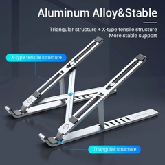 Giá Đỡ Laptop Nhôm Cao Cấp Vention Laptop Stand Silvery