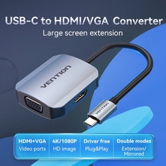 Bộ Chuyển Đổi USB-C to HDMI/VGA 4K Vention TDI (4K@30Hz)