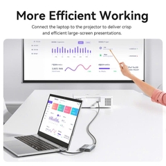 Bộ Chuyển Đổi Type-C to Dual HDMI MST Vention ACZ (4K@30Hz) Xuất 3 Màn Hình Độc Lập MACBOOK