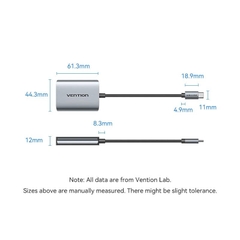 Bộ Chuyển Đổi Type-C to Dual HDMI MST Vention ACZ (4K@30Hz) Xuất 3 Màn Hình Độc Lập MACBOOK