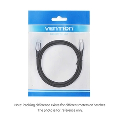 Cáp Sạc Nhanh Vention USB 3.1 C to C TAAHF (3A/60W, 4K, Cotton Braided)
